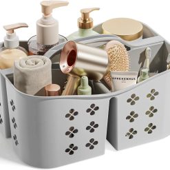Alternative view of Portable Shower Caddy with Handle, Large Capacity Shower Basket Organizer, Quick-Drain Bathroom Storage Tote bifanuoyard