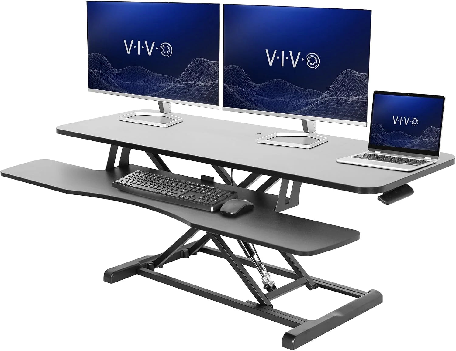 New Arrivals 32 inch Desk Converter, K Series, Height Adjustable Sit to Stand Riser, DESK-V000K - Image 15