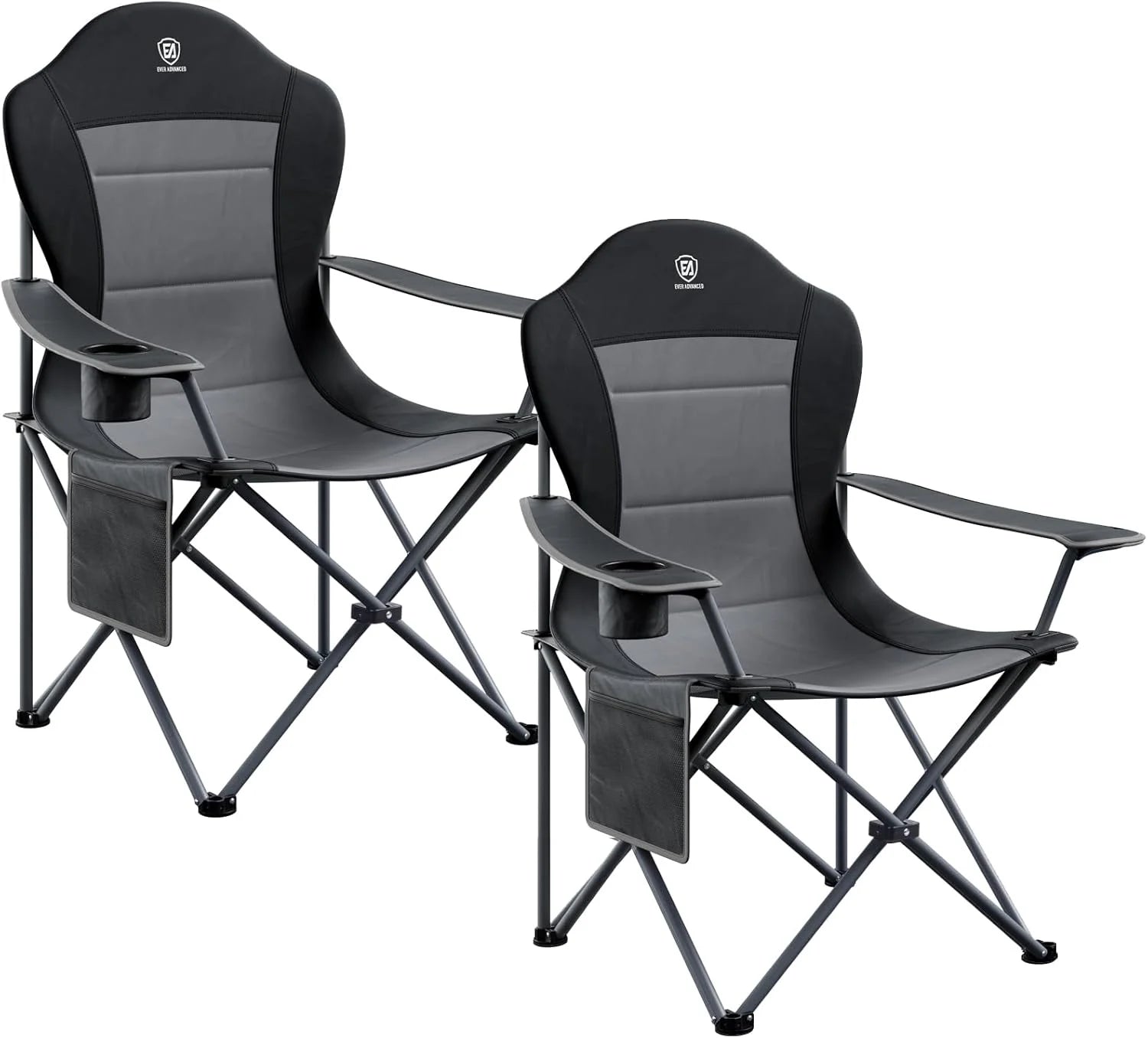 EVER ADVANCED Folding Camping Chair with High Back Padded 2 Pack Oversized Portable Lawn Chairs Lightweight Sturdy Steel bifanuoyard - Image 5