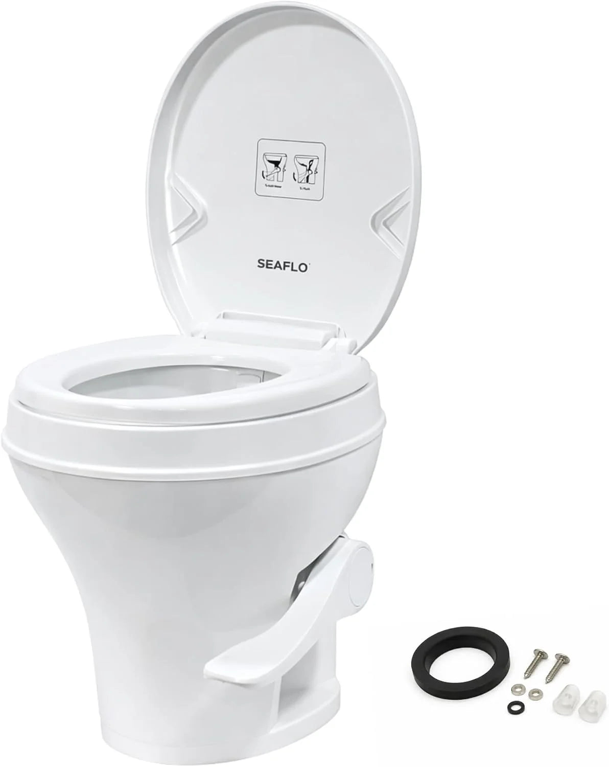 SEAFLO RV Toilet, 18.4 Residential Height, Fits Most RVs (9.5 Rough-In), 2-Bolt Mount, SFRTPH-01-01 bifanuoyard - Image 5