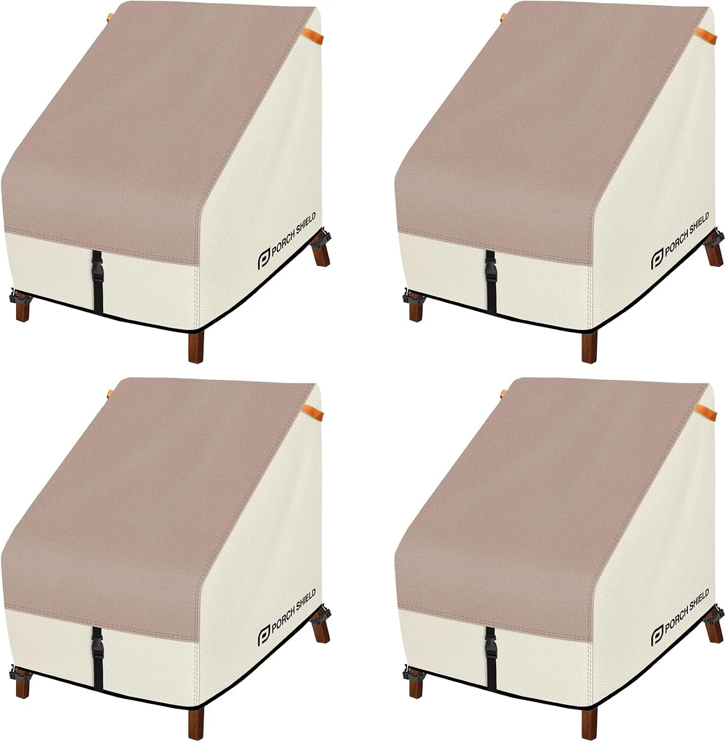 New Arrivals Shield Patio Chair Covers -Waterproof Outdoor Lounge Deep Seat Lawn Chair Cover " 30W x 33D x 34H inch, Beige