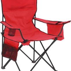 Coleman Portable Camping Chair with 4-Can Cooler, Cushioned Seat & Back with Side Pockets & Cup Holder bifanuoyard