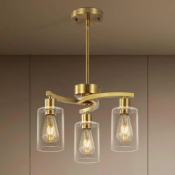 New Arrivals 3 Light Brushed Nickel Dining Room Light Fixture