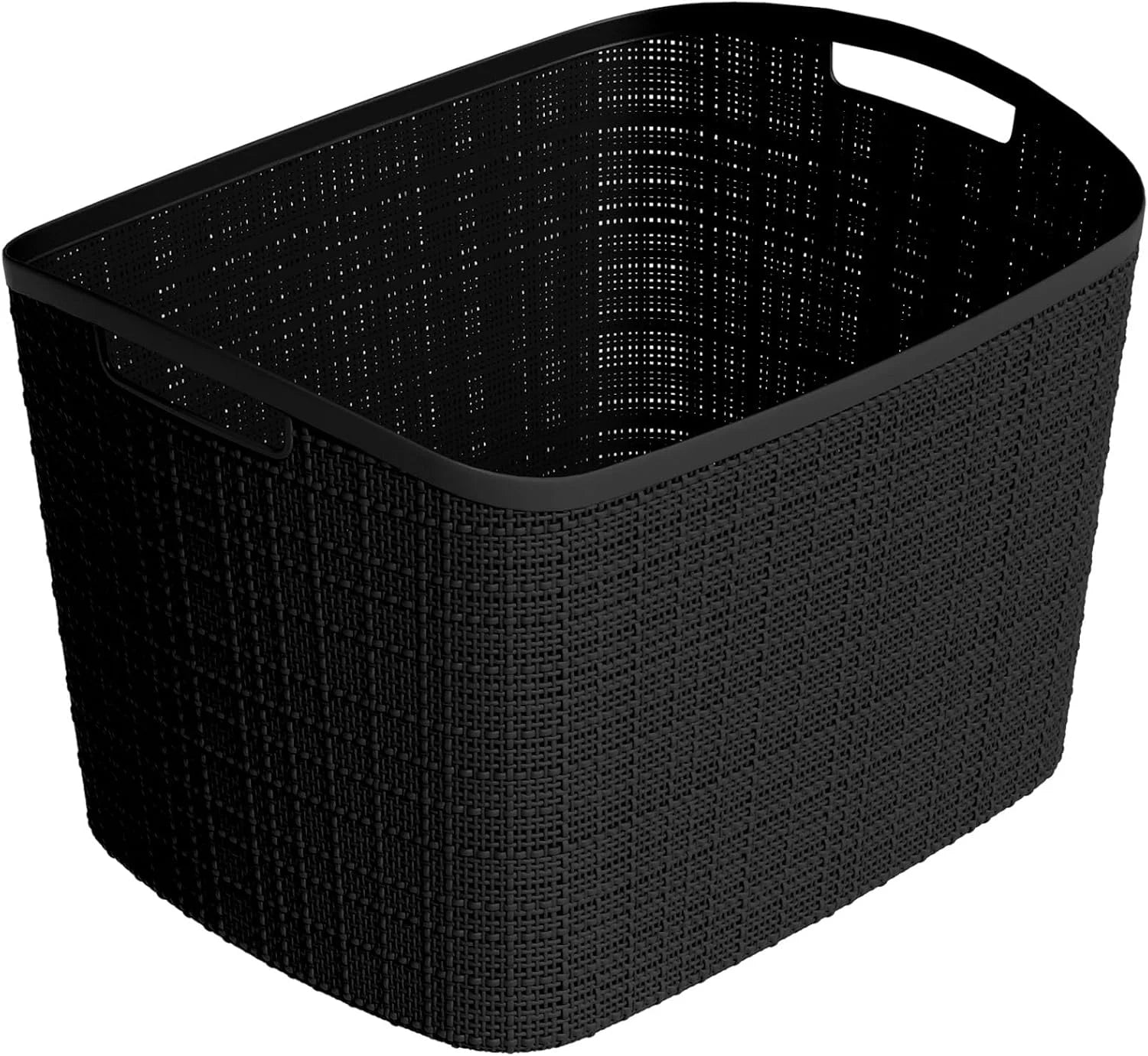Curver Set of 4 Large Cube 17L Jute Decorative Plastic Organization and Storage Baskets, Perfect Bins for Home bifanuoyard - Image 11