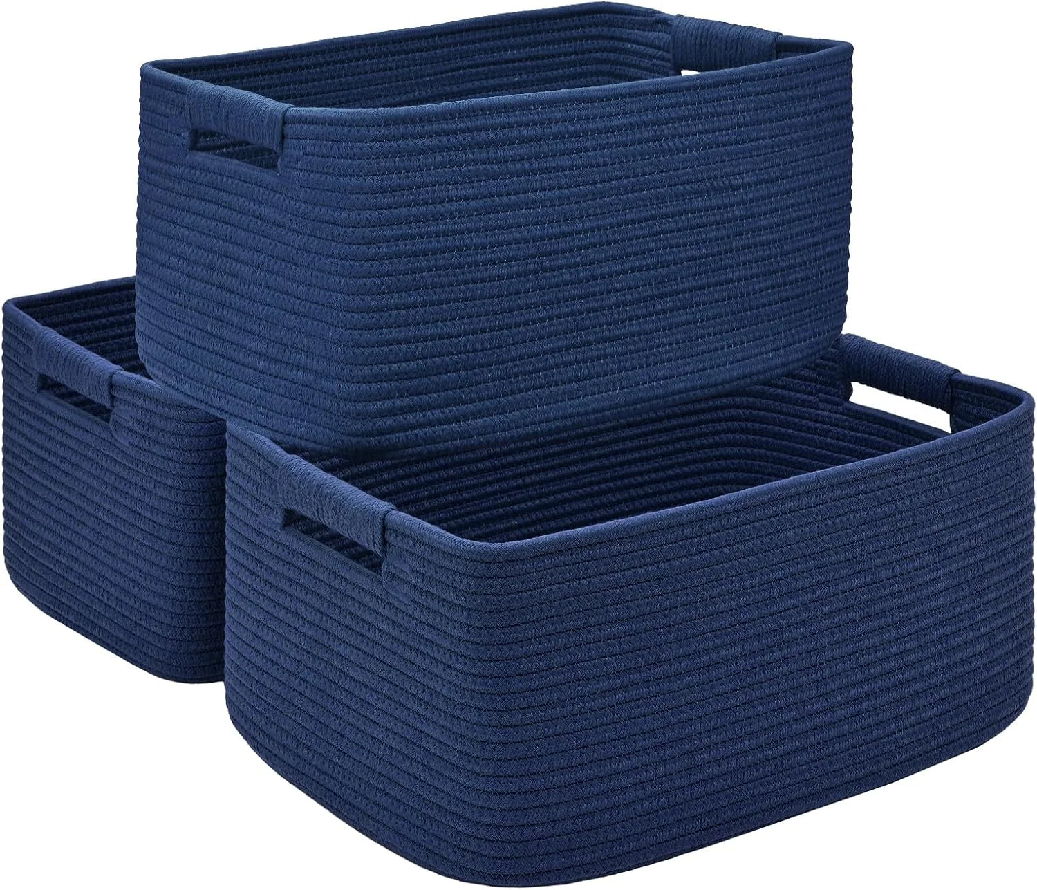 2 Pack Large Storage Basket for Organizing, 17.5x13x7 Woven Basket for Shelves, Closet Cube Storage Bins with bifanuoyard - Image 17