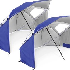 Alternative view of Super-Brella UPF 50+ Sun and Rain Canopy Umbrella, 8 Foot Portable Beach Shelter with Side Panels