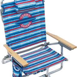 Alternative view of New Arrivals Bahama 5-Position Classic Lay Flat Folding Backpack Beach Chair, Polyester, Navy