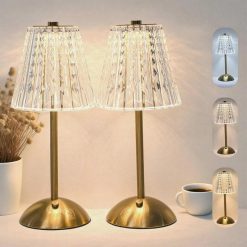 2 Pcs Cordless Rechargeable Table Lamp, Dimmable, 3-Color Temperature bifanuoyard