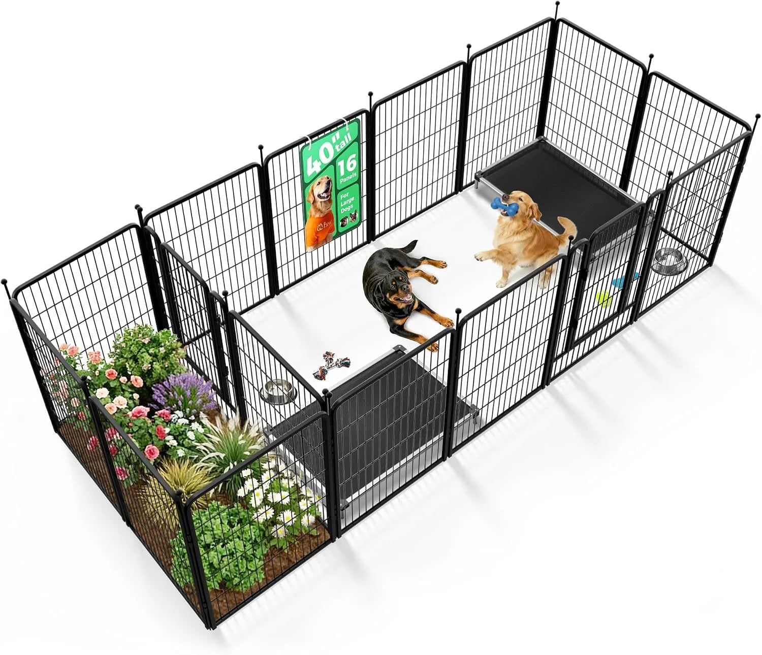 New Arrivals Rollick Dog Playpen, Indoor, 24 H, 8 Panels - Image 58
