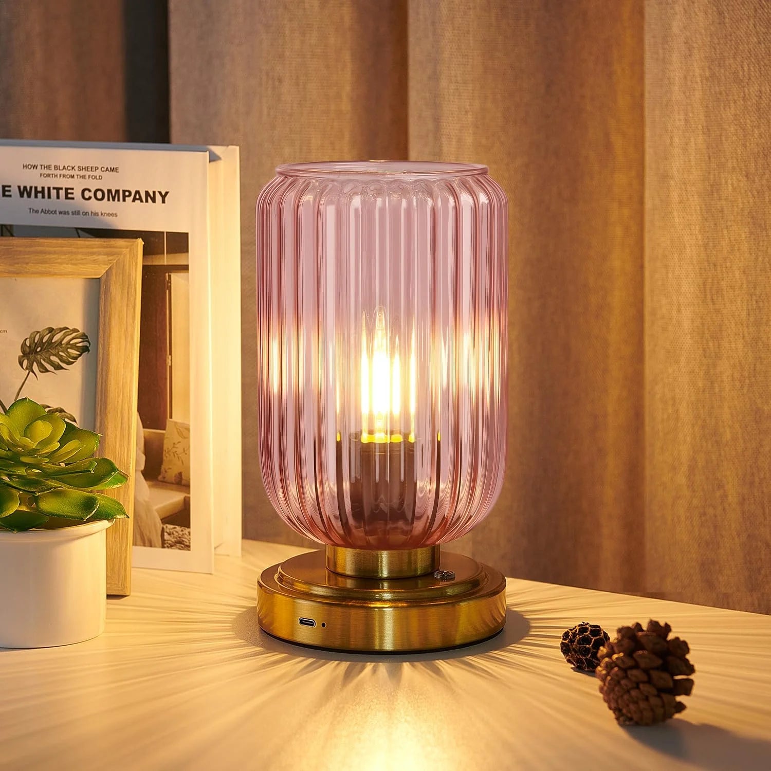 LightRound Cordless Table Lamp, Dimmable, Bulb Included bifanuoyard - Image 3