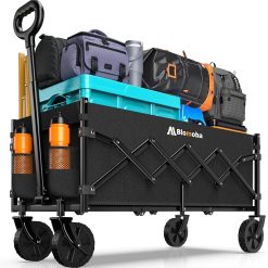 Alternative view of Blomoba 35 Extra Long Folding Wagon with Adjustable Handle & Wheels, Black