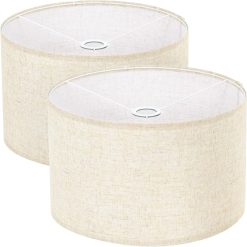 New Arrivals Large Drum Lamp Shades Set of 2 16 Top x 16 Bottom x 10 High