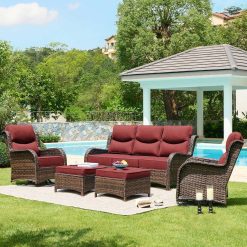 Alternative view of New Arrivals Luxury High Back Patio Furniture Set with 6-Inch Thick Cushion
