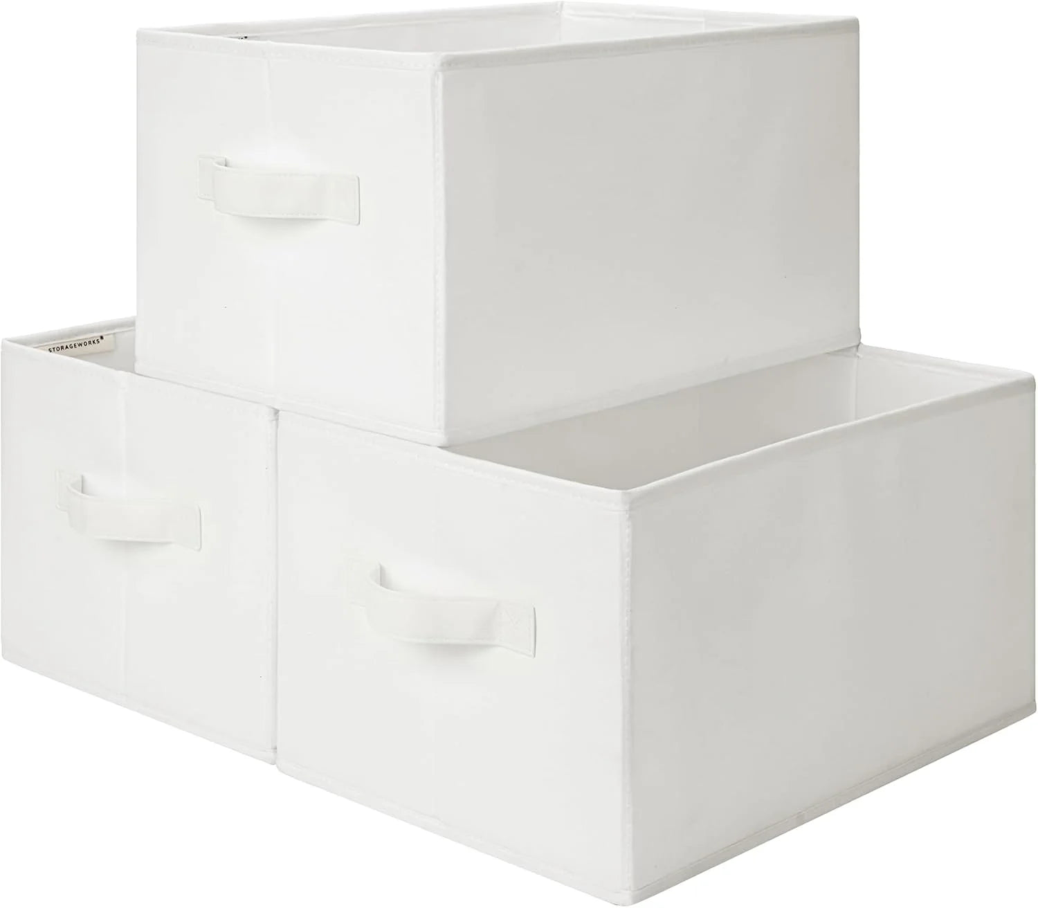 StorageWorks Fabric Storage Bins with Rope Handles, Beige, Extra Large, Collapsible Closet Storage Bins, Closet bifanuoyard - Image 14