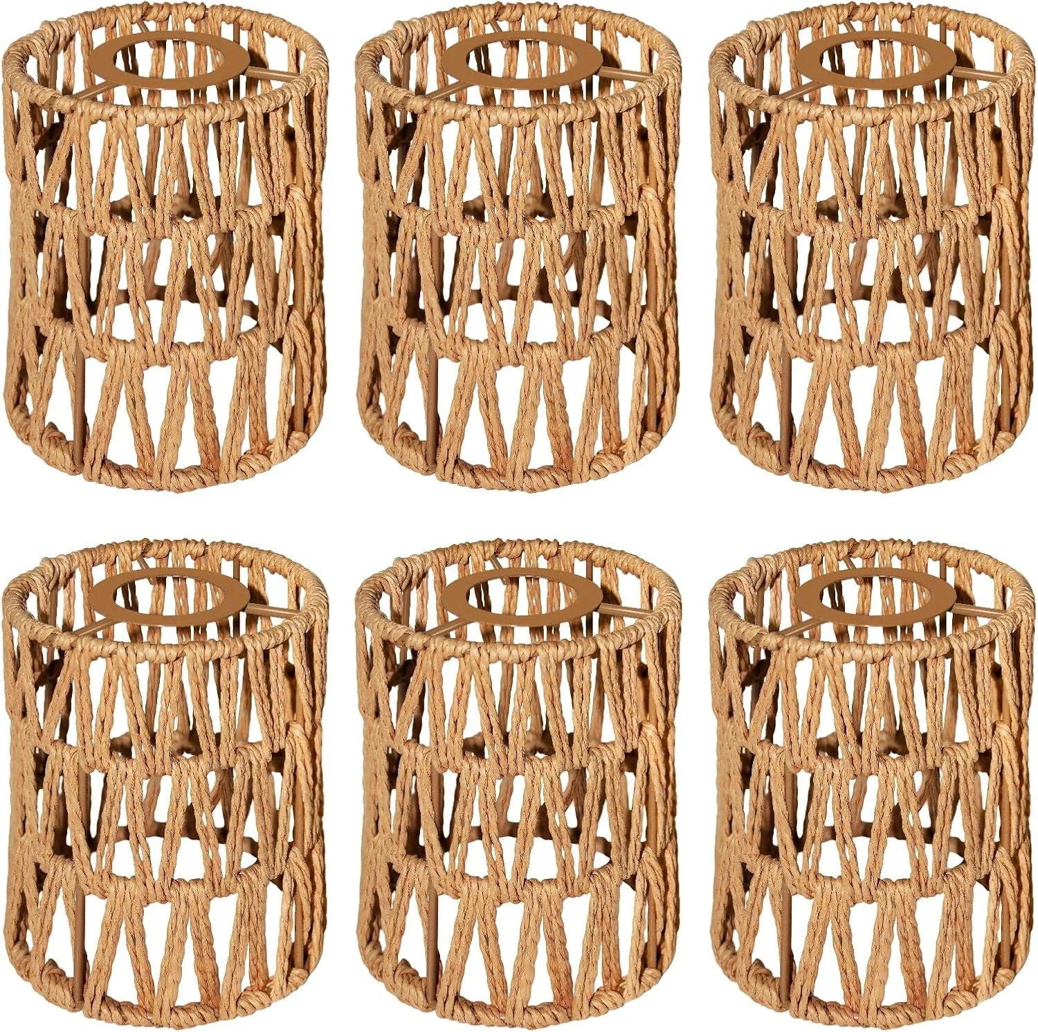 LUCORUSC Hanging Light Lamp Shades Boho Rattan Lamp Shades bifanuoyard - Image 11
