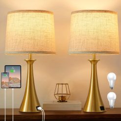 Hikczc Touch Lamp for Living Room Bedroom, Dimmable, Bulb Included bifanuoyard