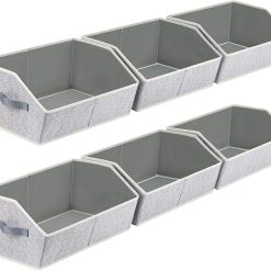 Alternative view of Homsorout Closet Organizers Bins 6 Packs, Large Closet Shelf Organizer with Handles, Fabric Trapezoid Storage bifanuoyard