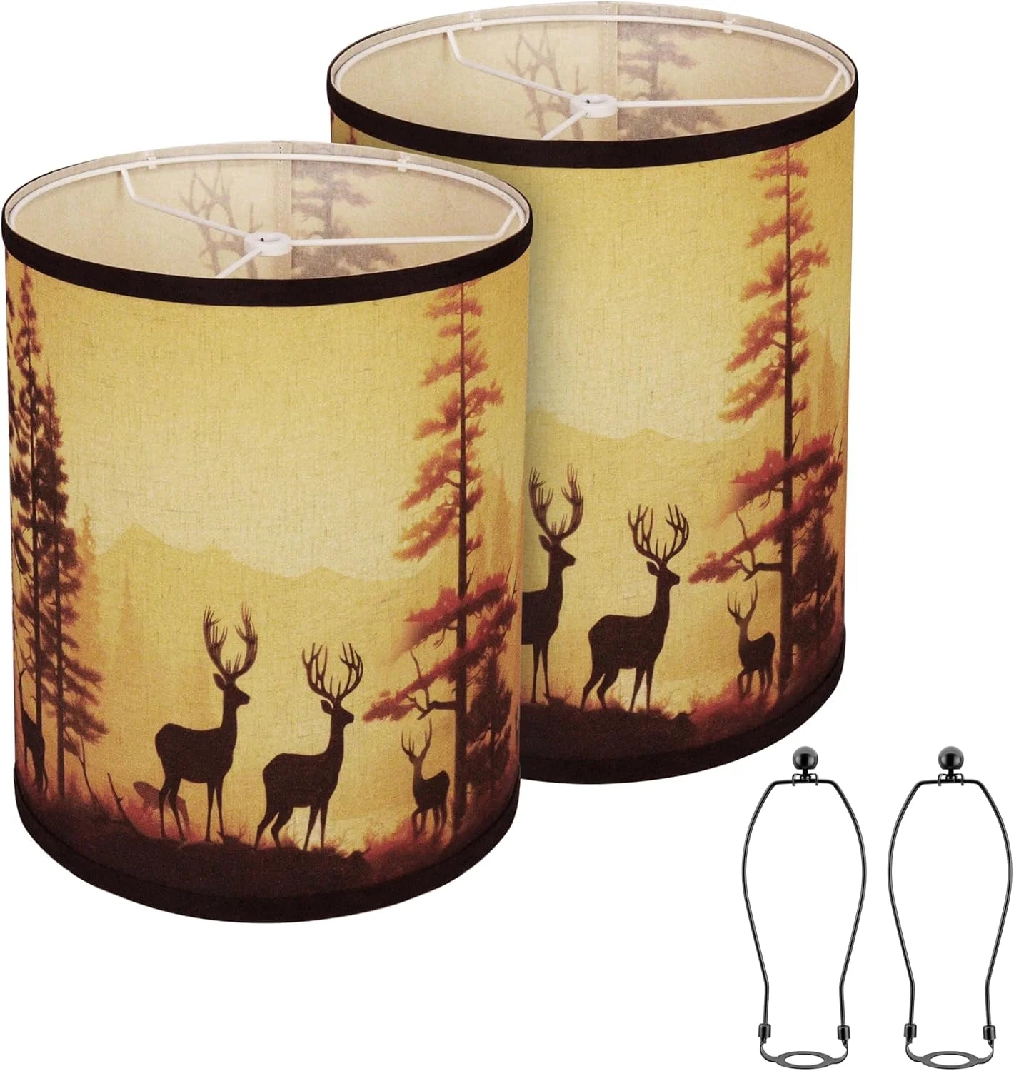 Rustic Deer Printed Empire Lamp Shades Set of 2 bifanuoyard