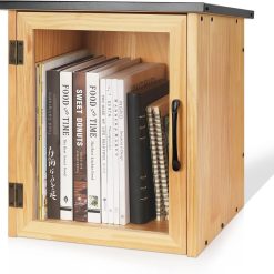 Exttlliy 2-Tier Outdoor Library Outdoor Book Box Storage, 20x14x21 Inch