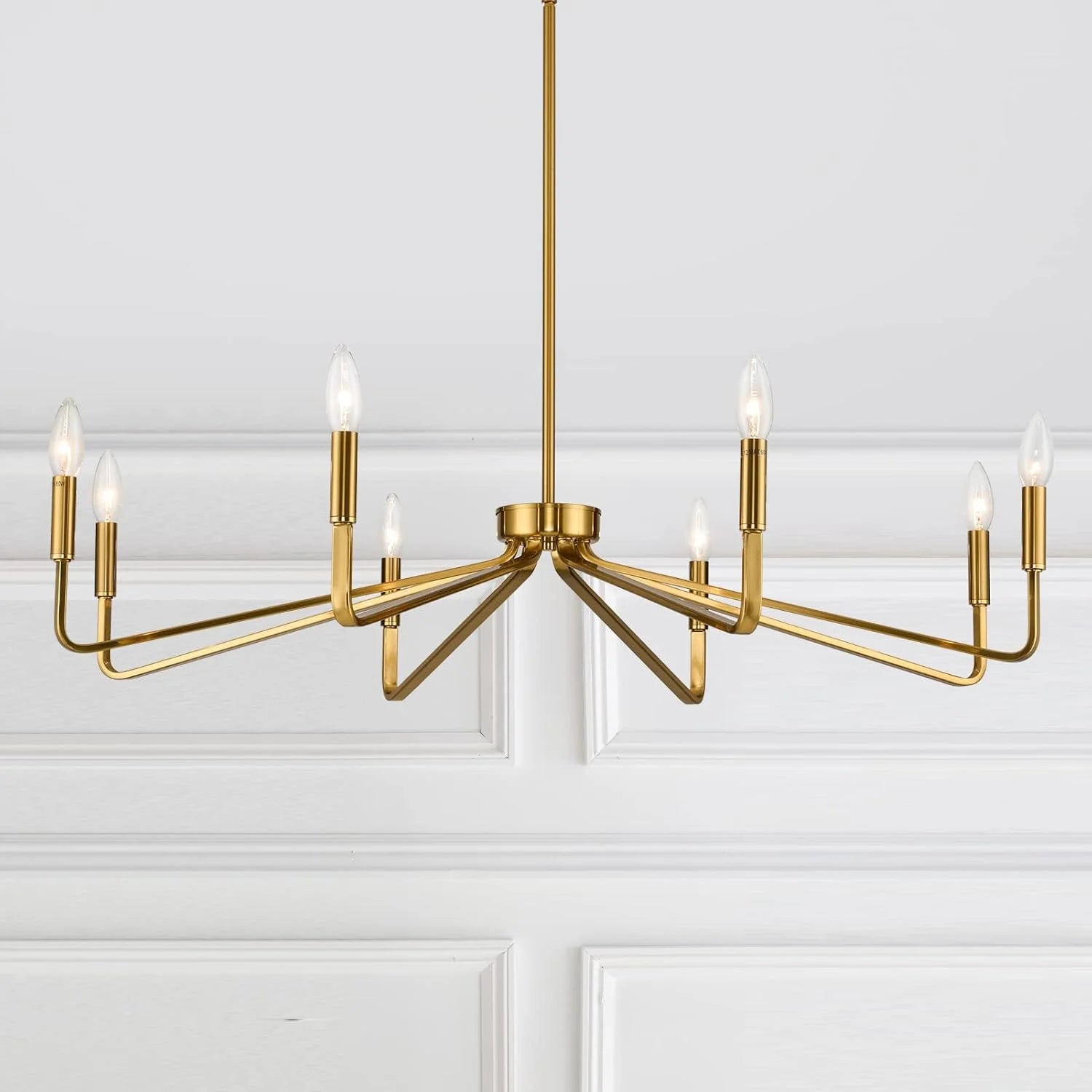 ACANER 6-Light Brushed Gold Farmhouse Chandelier for Dining Room bifanuoyard - Image 5