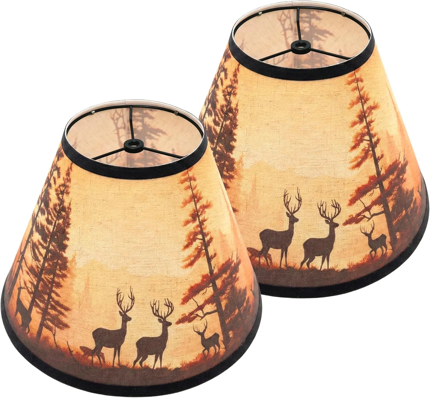 Rustic Deer Printed Empire Lamp Shades Set of 2 bifanuoyard - Image 7