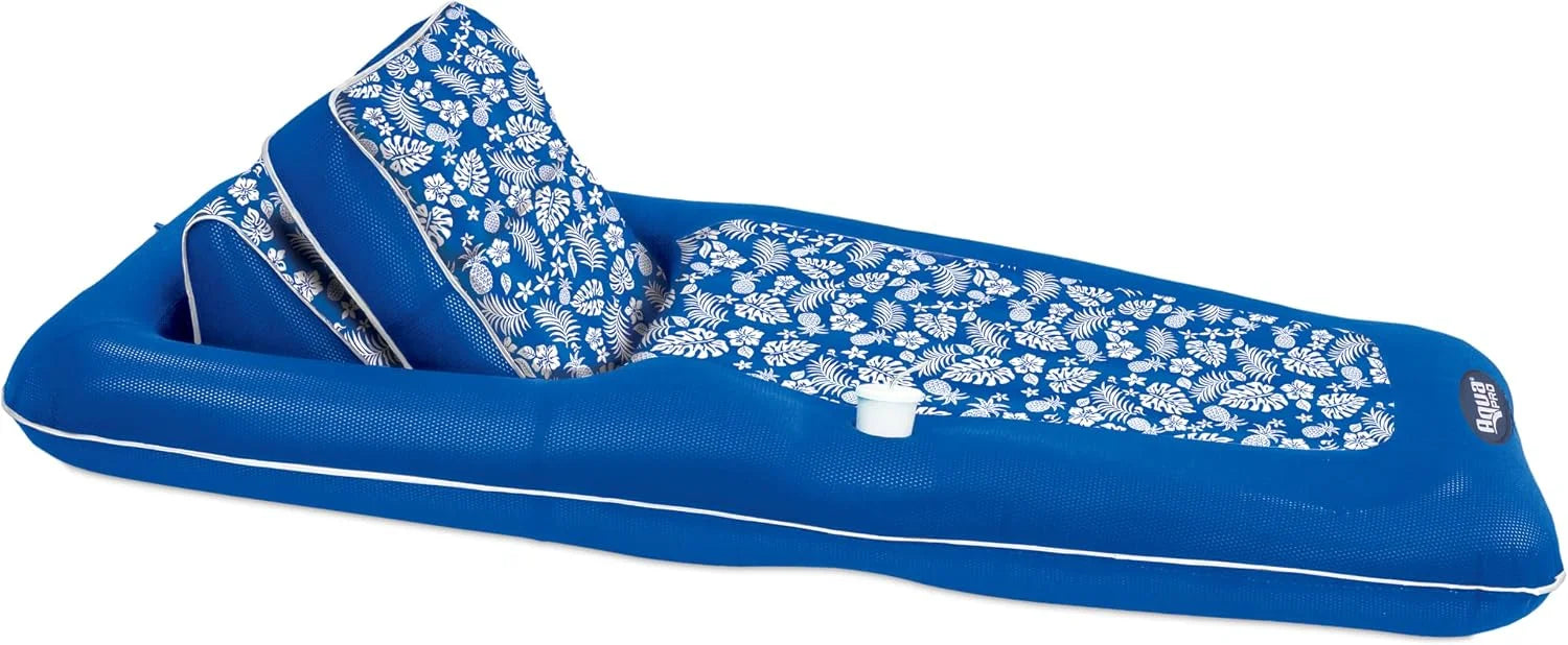 Campania Ultimate 2-in-1 Pool Float Lounge, Extra Large, Inflatable Pool Floats for Adults with Adjustable Backrest - Image 4