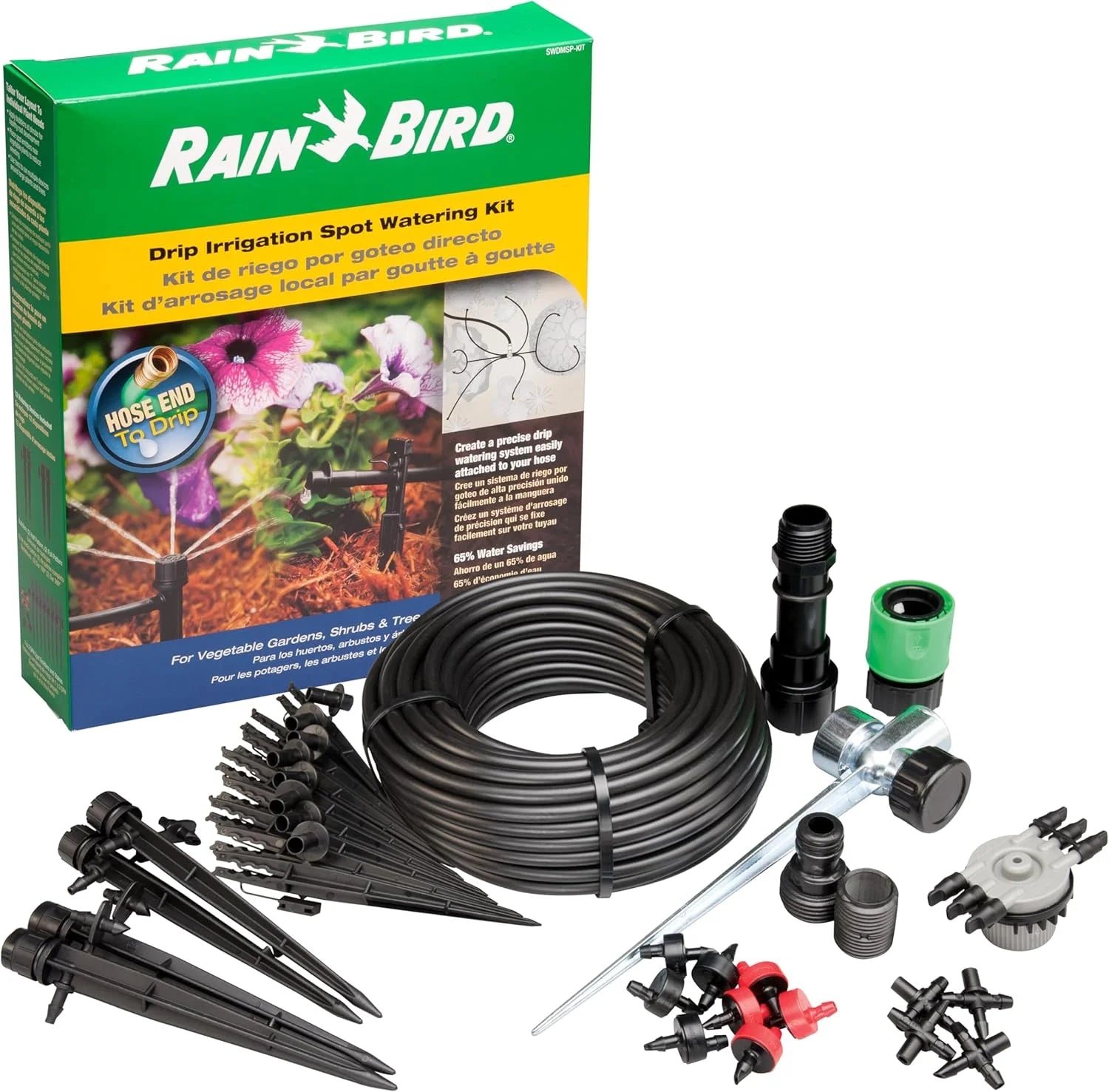 Bird LNDDRIPKIT Drip Irrigation Landscape/Garden Watering Kit with Drippers, Micro-Bubblers, Micro-Sprays - Image 2