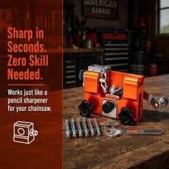 New Arrivals Chainsaw Sharpener, Lightweight Portable Manual Chain Sharpening Tool Includes 7 Grinding Stones