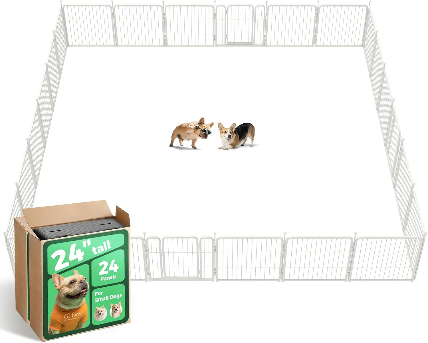 New Arrivals Rollick Dog Playpen, Indoor, 24 H, 8 Panels - Image 52