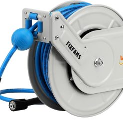 Alternative view of New Arrivals Pressure Washer Hose Reel with Hose, 1/4 x 60ft Retractable Power Washer Hose Reel, Heavy Duty Hose Reel Auto