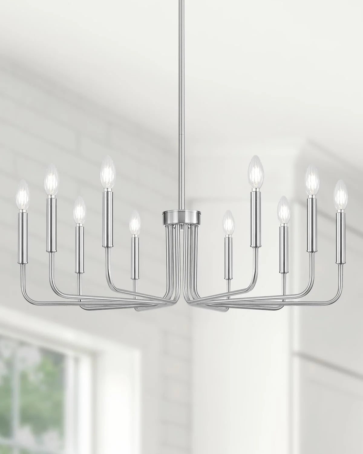 Yunnix 6 Light Champagne Bronze Chandelier, Farmhouse Chandelier for Dining Room Light Fixture Hanging bifanuoyard - Image 5