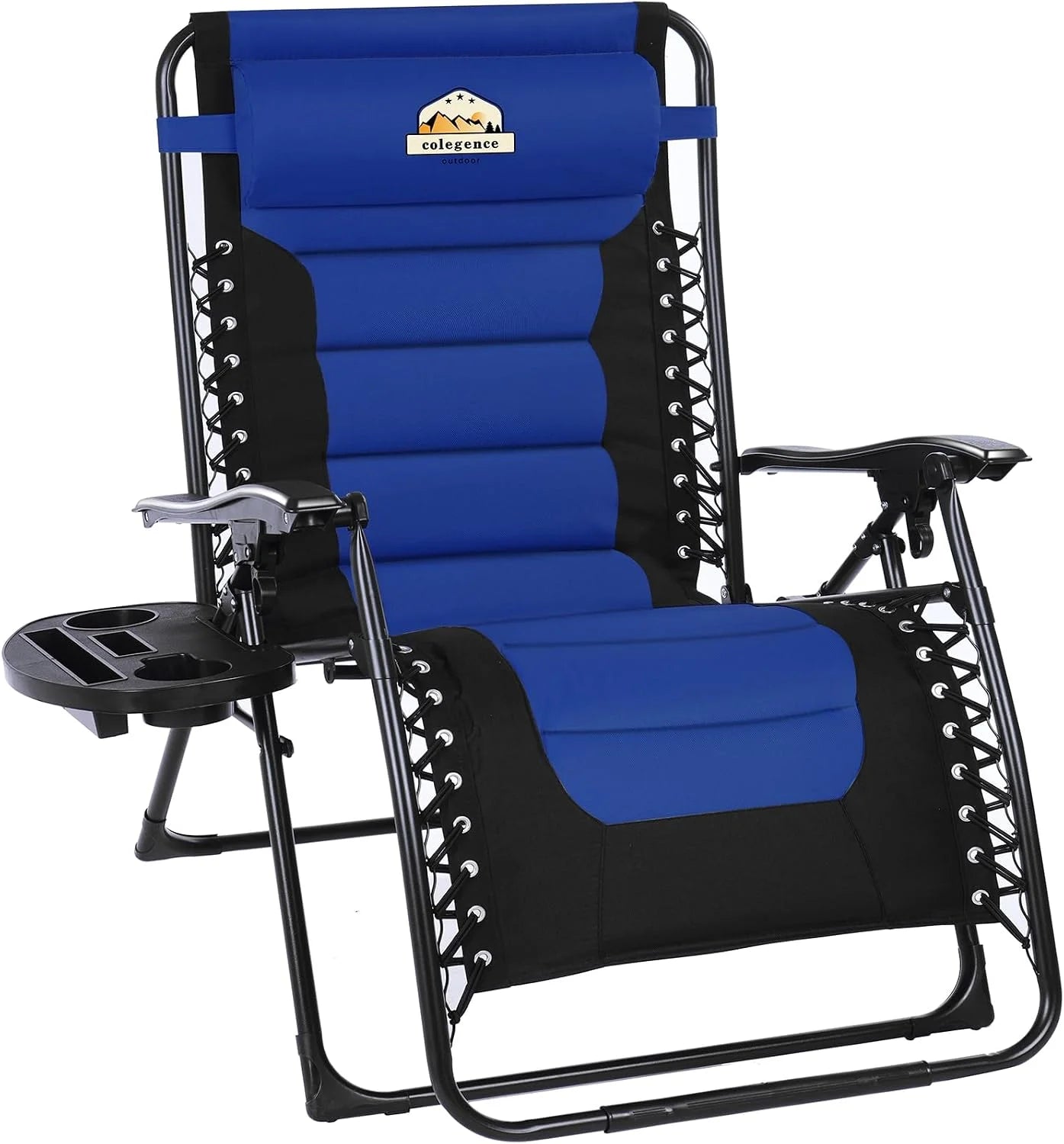 Oversized Padded Zero Gravity Lounge Chair, Foldable Patio Anti Gravity Reclining Chairs Folding Lawn Recliner - Image 13