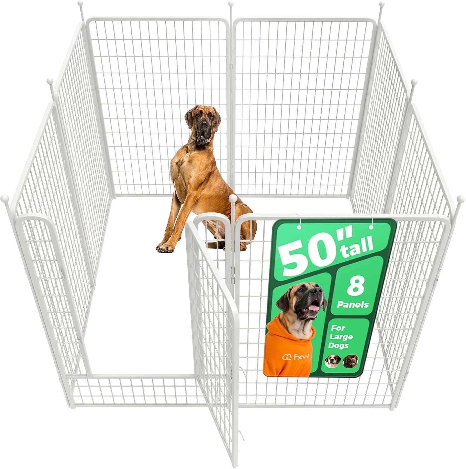 New Arrivals Rollick Dog Playpen, Indoor, 24 H, 8 Panels - Image 60