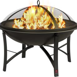 Alternative view of New Arrivals Fire Beauty Wood Burning Fire Pit, 2-in-1 BBQ Grill for Backyard Camping