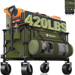 Alternative view of New Arrivals 150L Collapsible Wagon Compact with Big Wheels, 420LBS Black