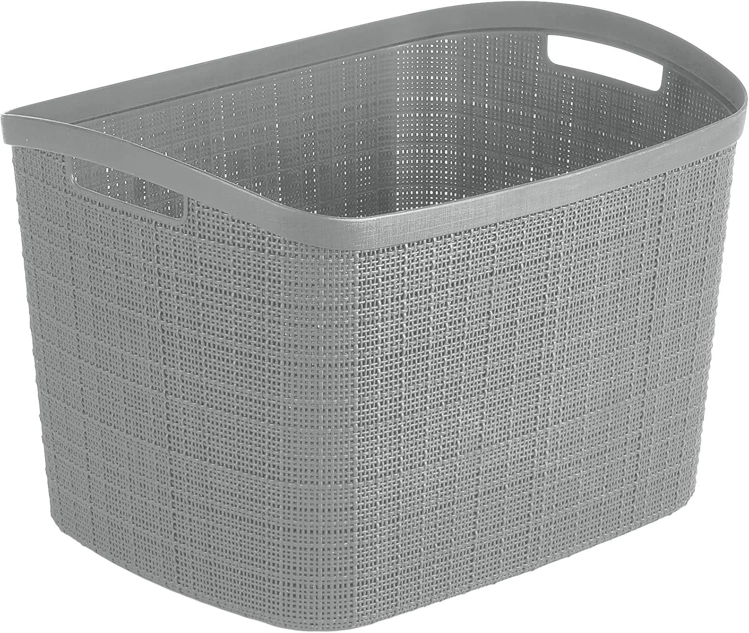 Curver Set of 4 Large Cube 17L Jute Decorative Plastic Organization and Storage Baskets, Perfect Bins for Home bifanuoyard - Image 6