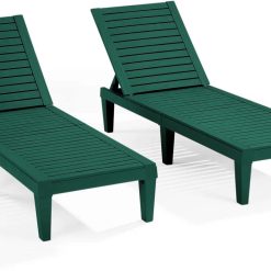 Alternative view of Nestl Lounge Chair Outdoor, Tanning Chair, Chaise Lounge Outdoor Set of 2, 5 Adjustable Positions bifanuoyard