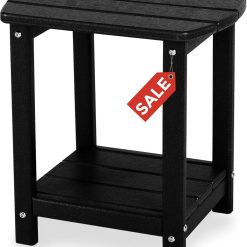 Alternative view of New Arrivals Adirondack Square Outdoor Side Table,2-Tier Storage Patio Side Table
