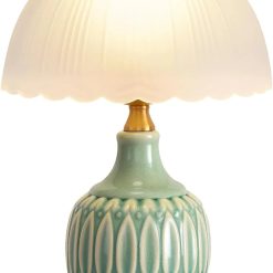 Alternative view of WELAISA Table Lamps Ceramic Retro Lamp, 15. Modern Bedside Nightstand Traditional Lamps bifanuoyard