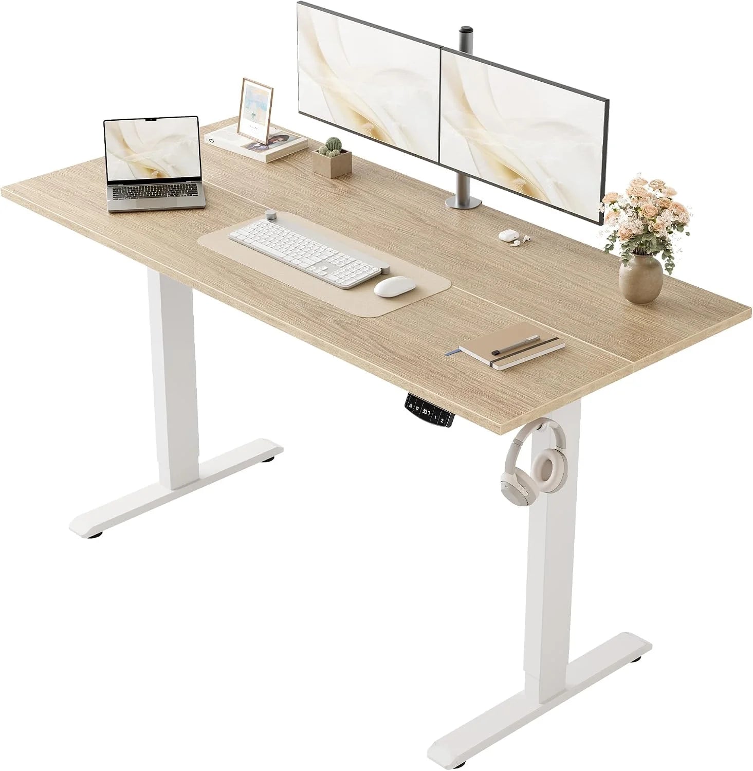 New Arrivals Electric Standing Desk, 48 x 24 Inches Height Adjustable Desk - Image 3