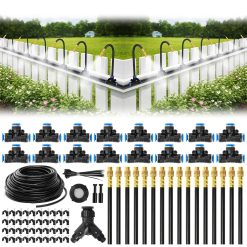 New Arrivals Drip Irrigation System, 200FT 1/4 Garden Watering System with 32pcs 360° Bendable Copper Nozzles