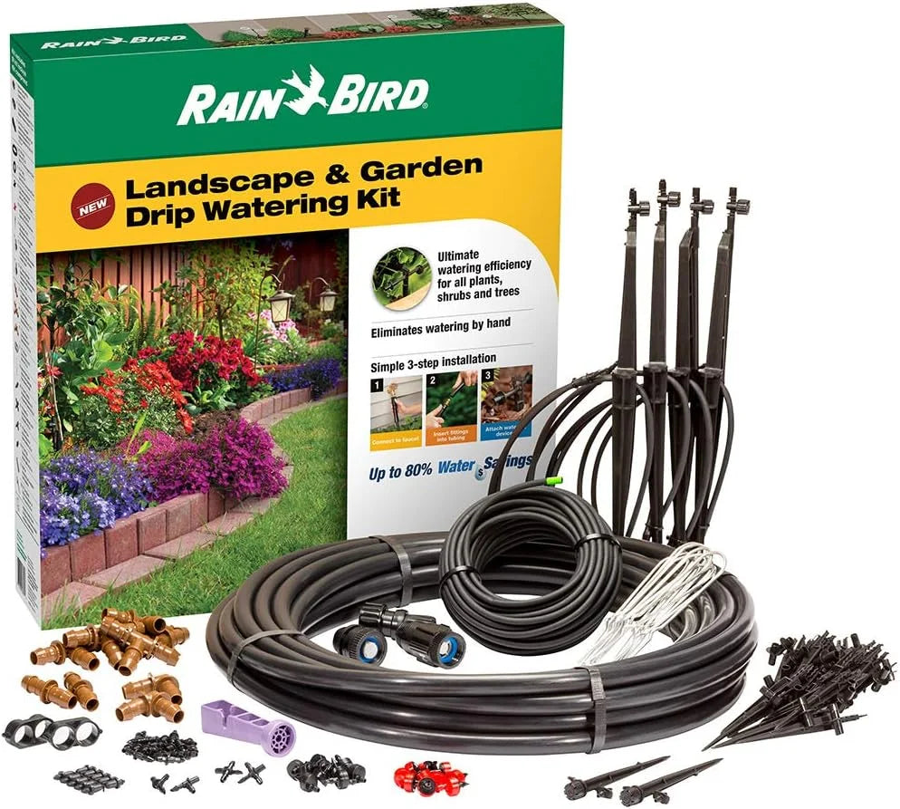 Bird LNDDRIPKIT Drip Irrigation Landscape/Garden Watering Kit with Drippers, Micro-Bubblers, Micro-Sprays