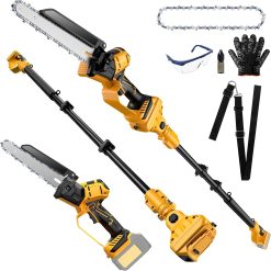 New Arrivals Cordless 8 Inch Pole Saw & Mini Chainsaw For DE Walt 20V MAX Battery