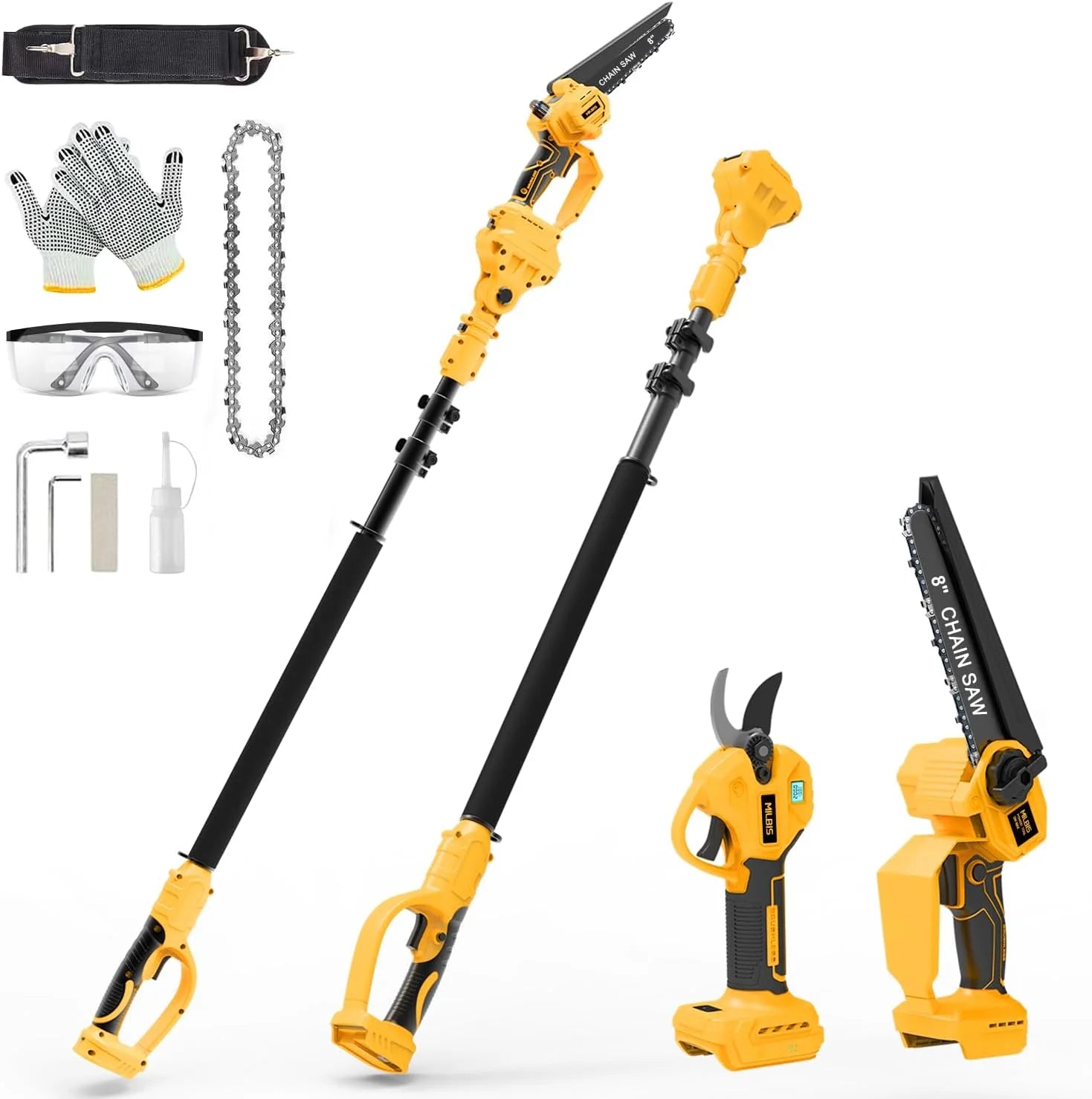 Cordless Pole Saw & Electric Pruning Shears for DeWalt 20V Battery - Image 2