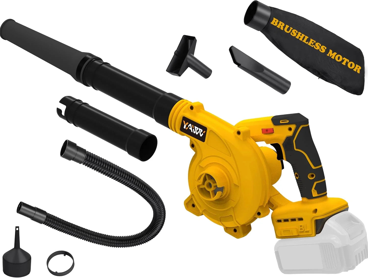 Cordless Leaf Blower for Dewalt 20V Max Battery, Electric Jobsite Air Blower with Brushless Motor