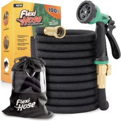 Alternative view of New Arrivals Hose Plus Expandable Garden Hose with 8 Function Nozzle, 100FT, Lightweight Retractable Garden Hose