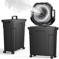 Alternative view of Ausic Outdoor Misting Fan for Outside, 5 Gal 12 Pro Portable Mister Fan with Water Box, 30000mAh Rechargeable Cooling bifanuoyard