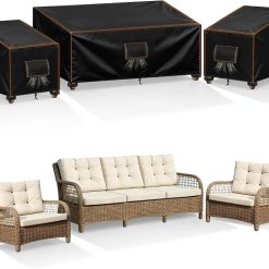 Alternative view of New Arrivals SUNICO Patio Furniture Covers Sets 3 PCS Waterproof Outdoor,X-Large,Black