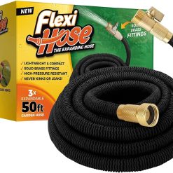 Alternative view of Flexi Hose Lightweight Expandable Garden Hose, 100FT -Retractable Garden Hose, 3/4 Inch Solid Brass Fittings and Double bifanuoyard