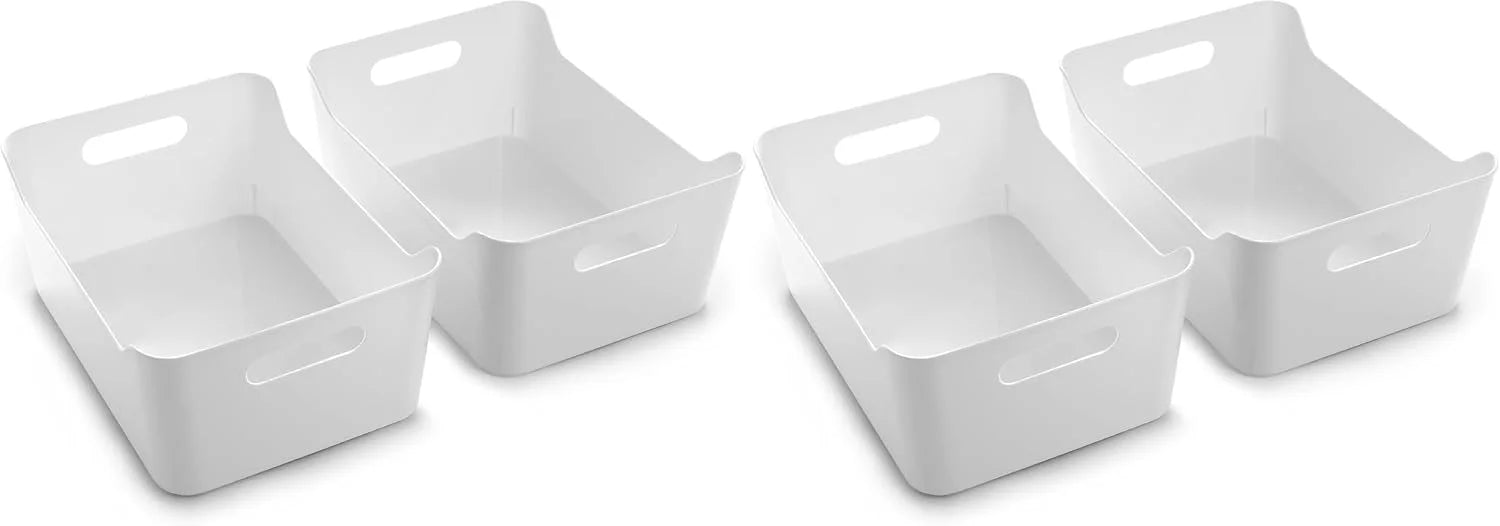 Plastic Storage Bins, Large, 2 Pack, Clear, Pantry Organizers and Storage Containers, Fridge Organizer Bins bifanuoyard - Image 4